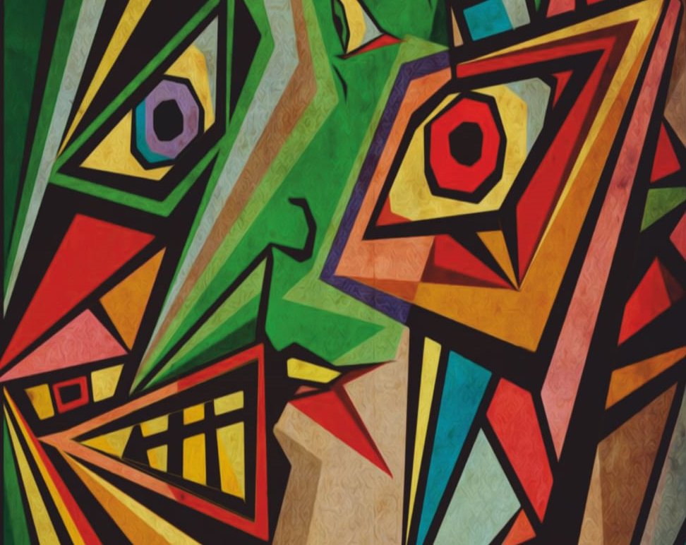40x50cm Sayılarla Boyama Tuval - Kubizm