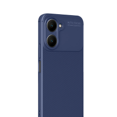 Vivo Y18 Kılıf Auto Focus Karbon Kapak - Lacivert