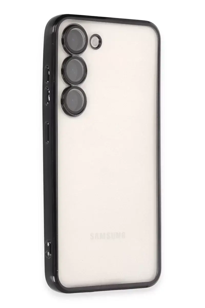 Newface Samsung Galaxy S23 Plus Kılıf Razer Lensli Silikon - Siyah
