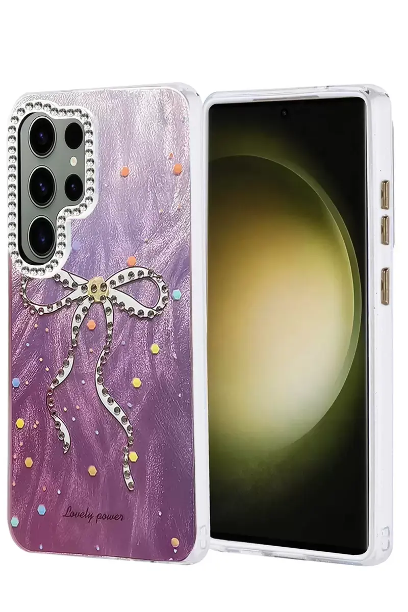Newface Samsung Galaxy S25 Ultra Kılıf Blade Aynalı Desenli Kapak - Desen 1