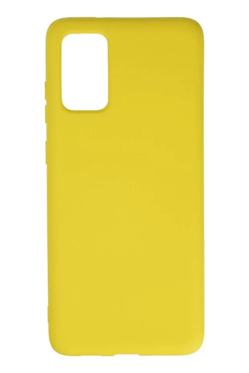 Newface Samsung Galaxy S20 Plus Kılıf Nano İçi Kadife Silikon - Sarı