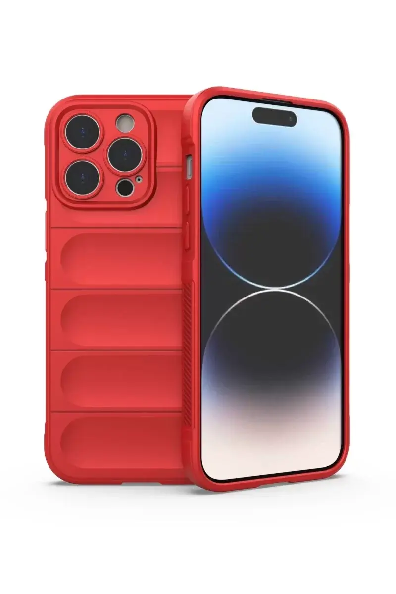 Newface İphone 14 Pro Kılıf Optimum Silikon - Kırmızı