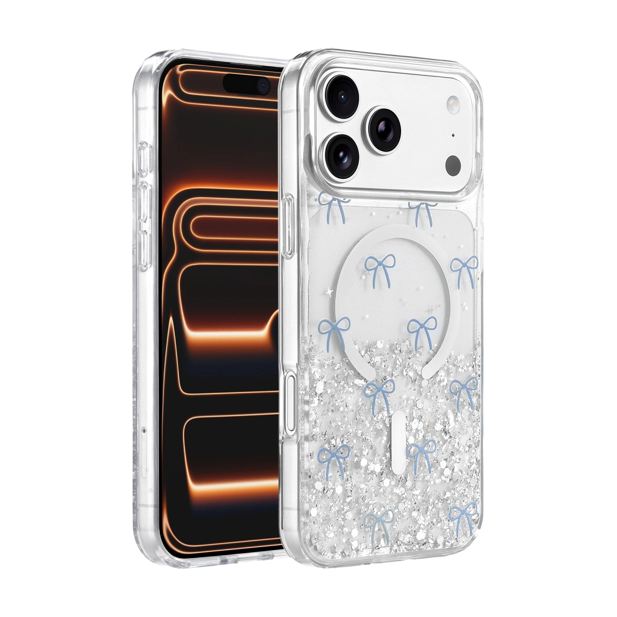 Onegif  İphone 17 Pro Max Misk Simli Magsafe Kapak - Desen 3