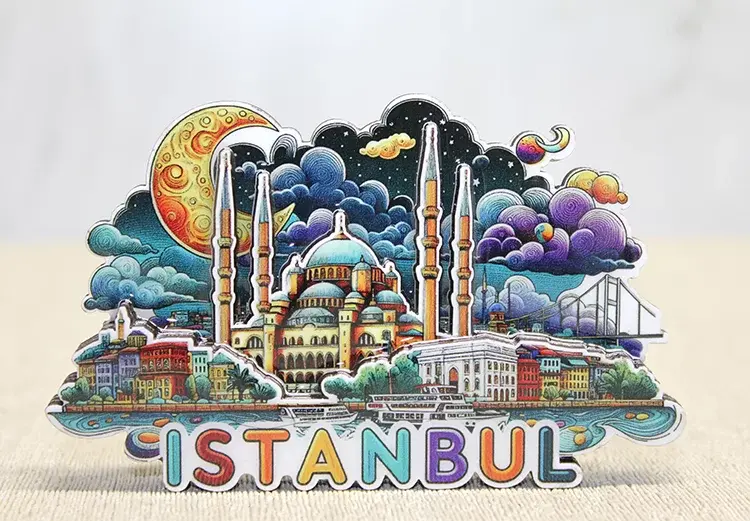 Ahşap İstanbul Temalı Magnet - Model 1