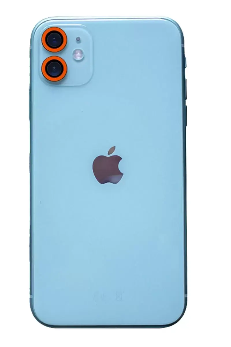 Newface Apple İphone 11 Neon Fosforlu Kamera Lens - Turuncu