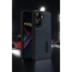 Xiaomi Poco X7 Pro Kılıf Sara Kartvizitli Deri Kılıf - Koyu Yeşil