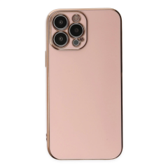 İphone 15 Pro Max Kılıf Volet Silikon - Pembe