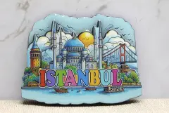 Ahşap İstanbul Temalı Magnet - Model 10