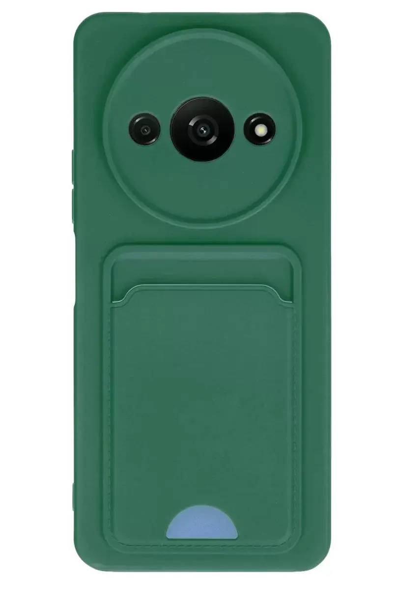 Newface Xiaomi Redmi A3 4g Kılıf Kelvin Kartvizitli Silikon - Koyu Yeşil