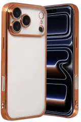 Newface Apple İphone 17 Pro Razer Lensli Silikon - Turuncu