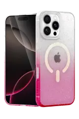 Newface Apple İphone 16 Pro Pummel Shiny Magsafe Kapak - Pembe