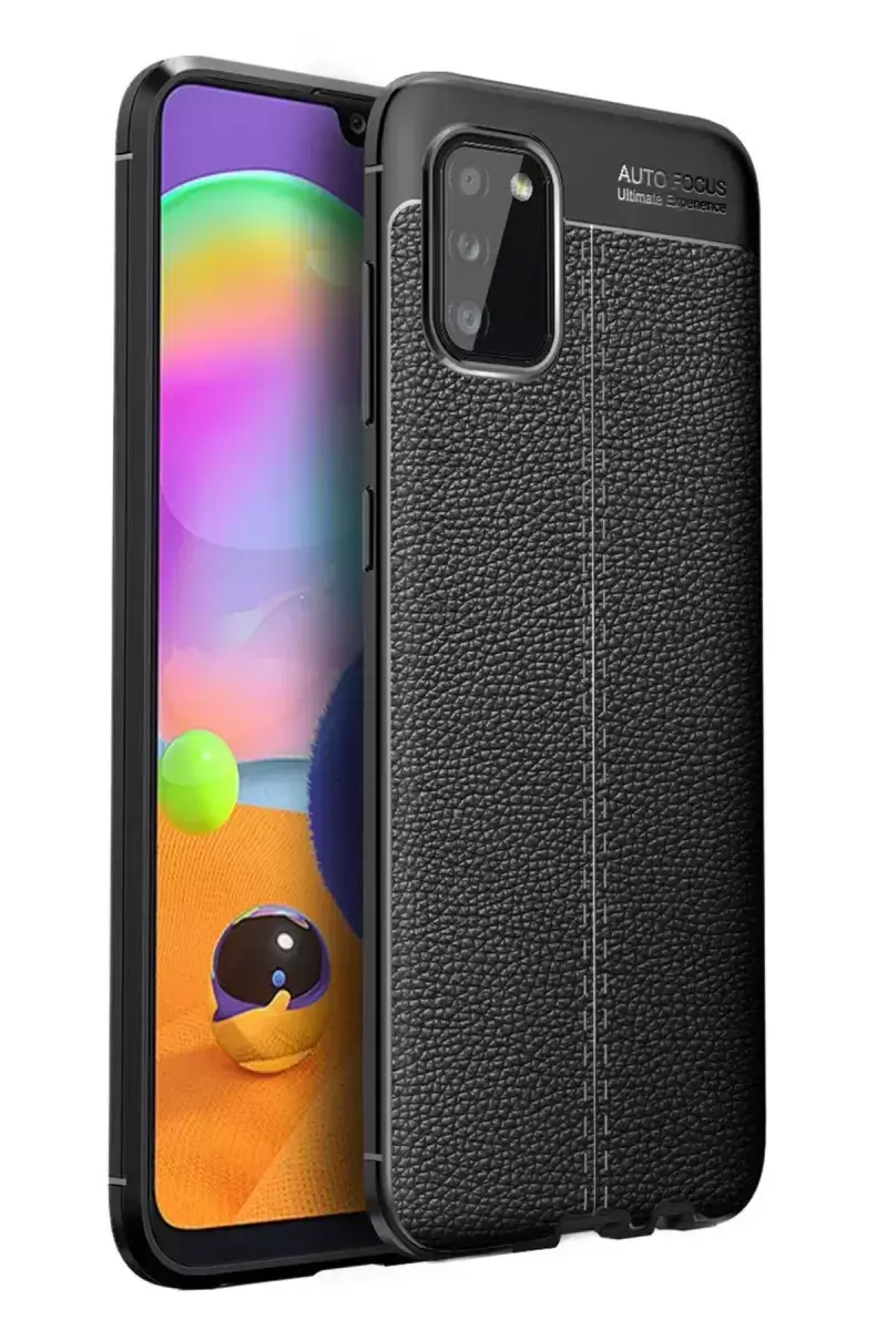 Newface Samsung Galaxy A02s Kılıf Auto Focus Kapak - Siyah