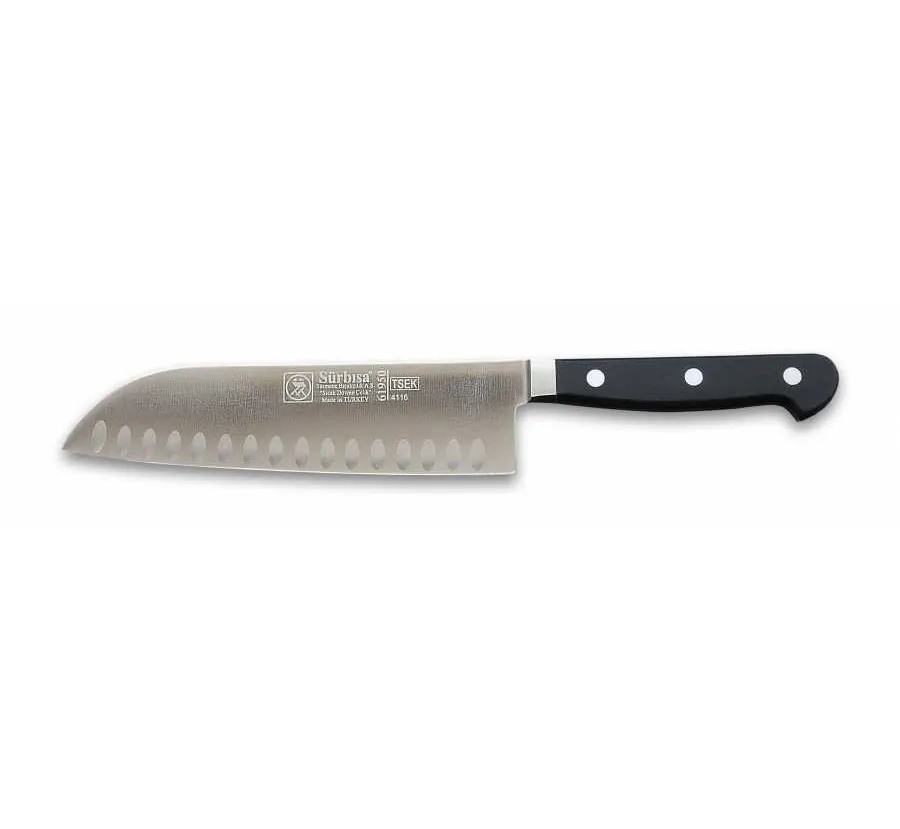 Sürbısa 61950 - Sıcak Dövme Oluklu Santoku Şef Bıçağı 18 Cm