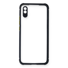 Xiaomi Redmi 9a Kılıf Miami Şeffaf Silikon - Lacivert
