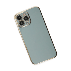 İphone 15 Pro Max Kılıf Volet Silikon - Açık Yeşil