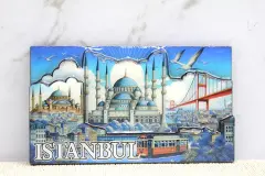 Ahşap İstanbul Temalı Magnet - Model 12
