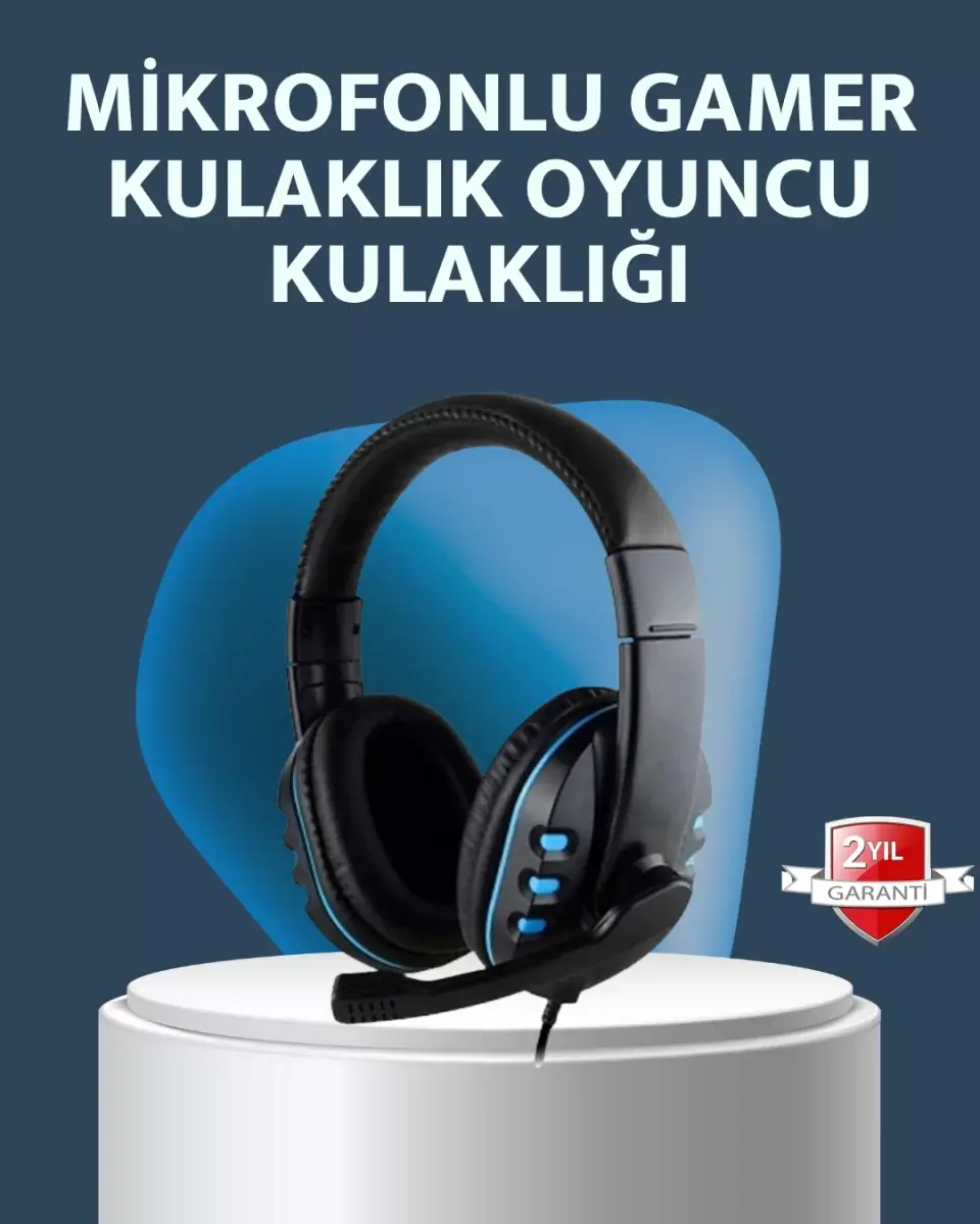 Stereo Mikrofonlu Kablolu Oyun Kulaklığı – Konforlu Ve Net Ses İletimi
