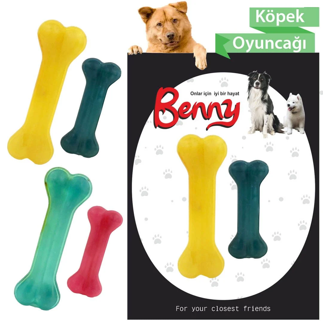 Benny Köpek Oyuncağı İkili Kemik 14 x 4.5 cm ve 3 x 9 cm İki Adet