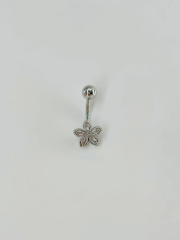 Çiçek Detaylı Göbek Piercing