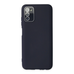 Samsung Galaxy A03s Kılıf Lansman Glass Kapak - Lacivert
