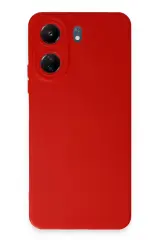 Newface Xiaomi Redmi 13c Kılıf Nano İçi Kadife Silikon - Kırmızı