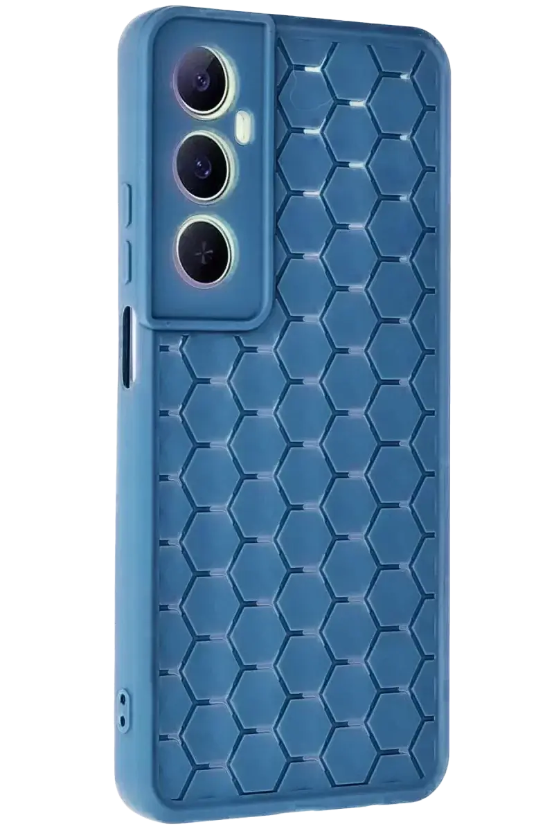 Newface Realme C65 Kılıf Petek Silikon Kapak - Mavi