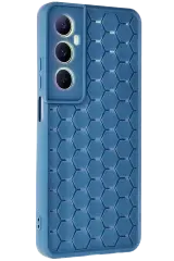 Newface Realme C65 Kılıf Petek Silikon Kapak - Mavi
