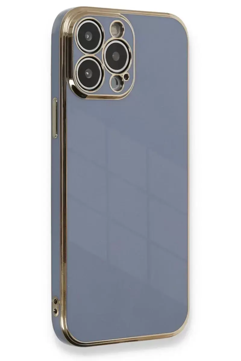Newface Apple İphone 13 Pro Max Kılıf Volet Silikon - Mavi