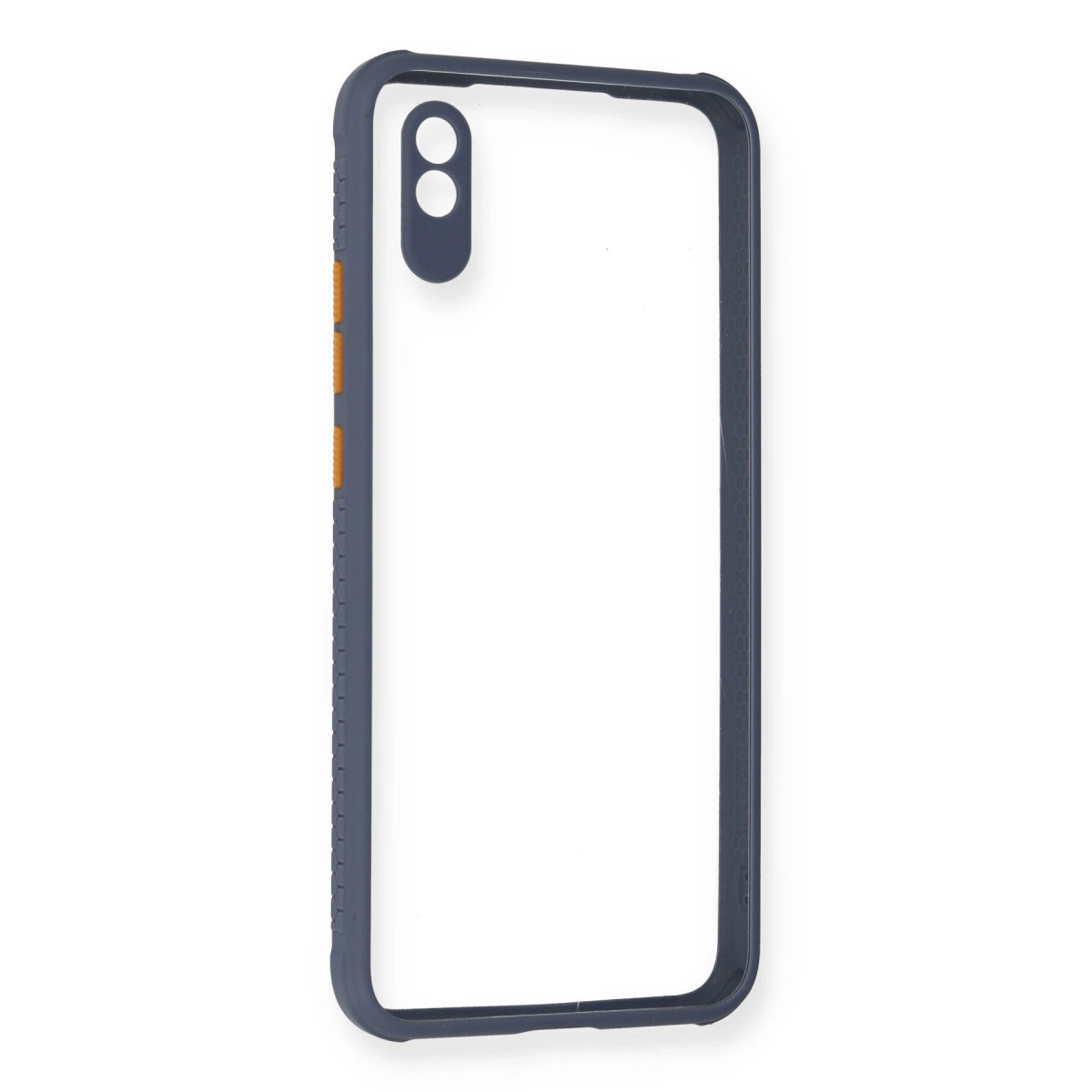 Xiaomi Redmi 9a Kılıf Miami Şeffaf Silikon - Gri