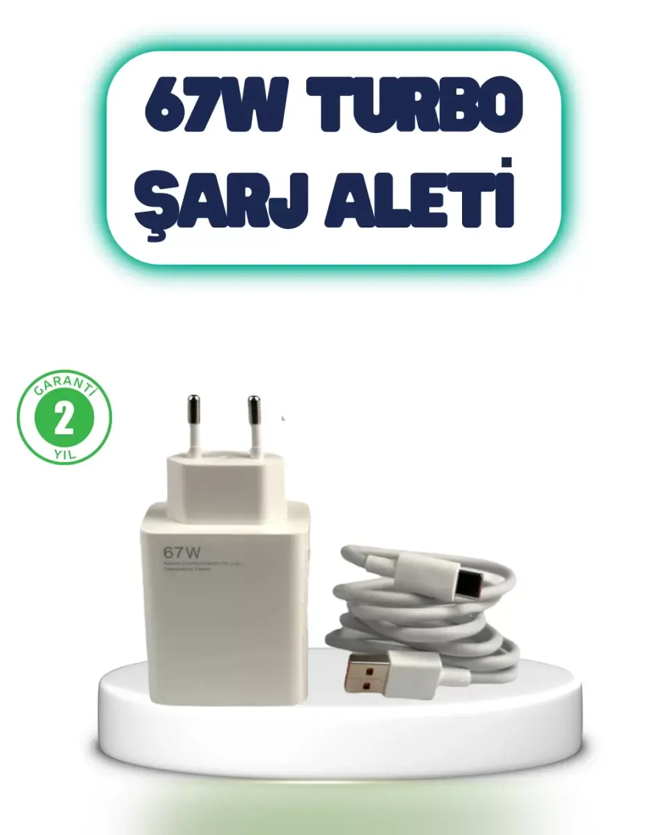 67 Watt Hızlı Şarj Aleti Poco F2 F3 F4 Uyumlu