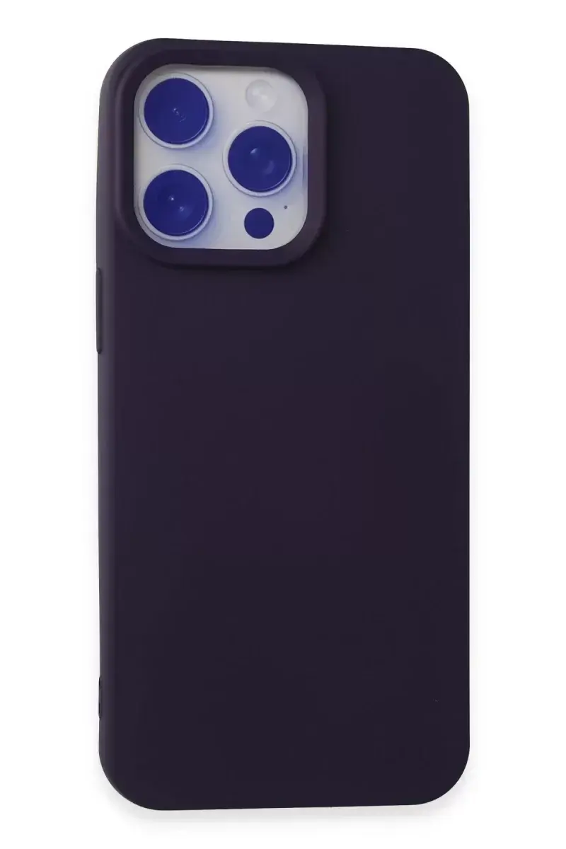Newface İphone 15 Pro Max Kılıf Nano İçi Kadife Silikon - Mor