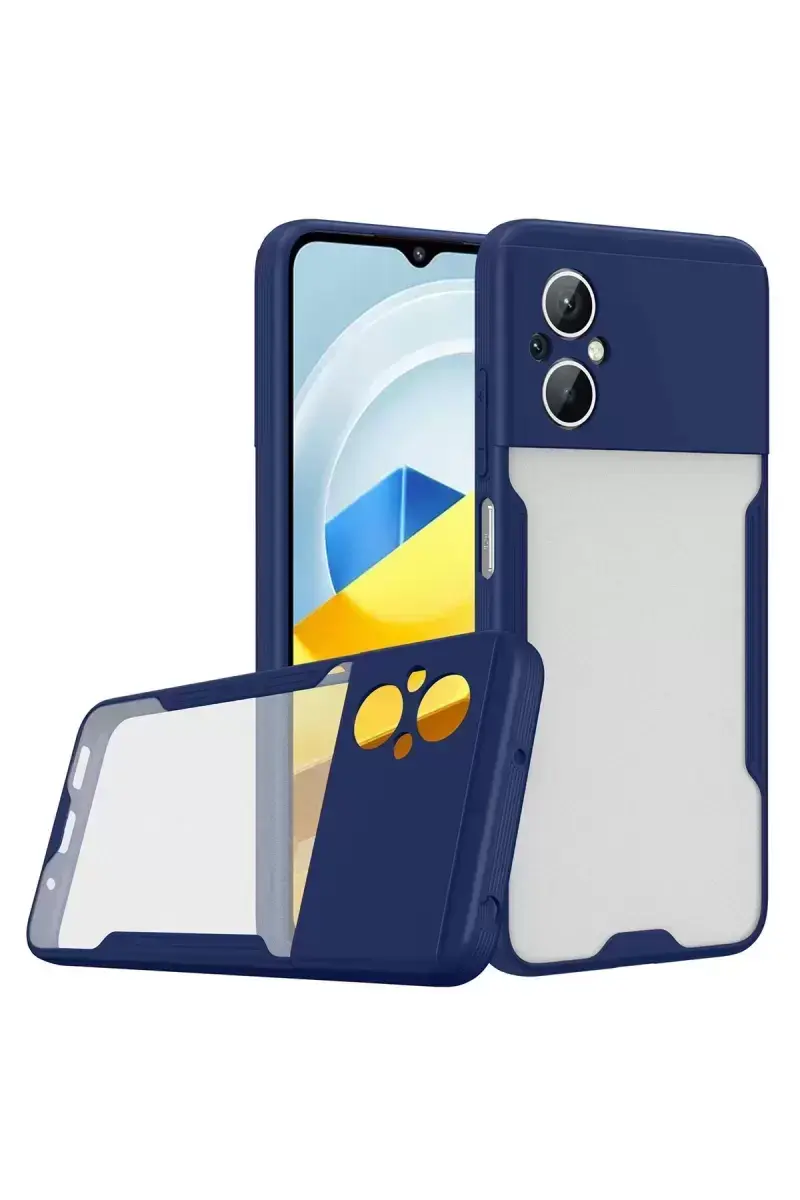 Newface Xiaomi Poco M5 Kılıf Platin Silikon - Lacivert