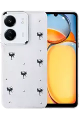 Newface Xiaomi Redmi 13c Fiyonk Desenli Kapak - Desen 1