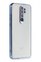 Newface Xiaomi Redmi Note 8 Pro Kılıf Razer Lensli Silikon - Açık Mavi
