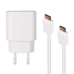 Weko Wk-27878 Note10 Beyaz 25 Watt Şarj Başlık Adaptörü + Type-c To Type-c Kablo