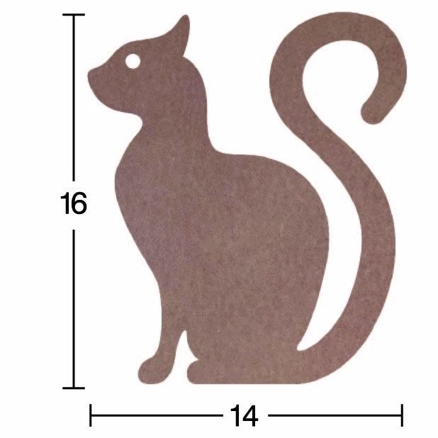Ahşap Kedi - 18mm - H66