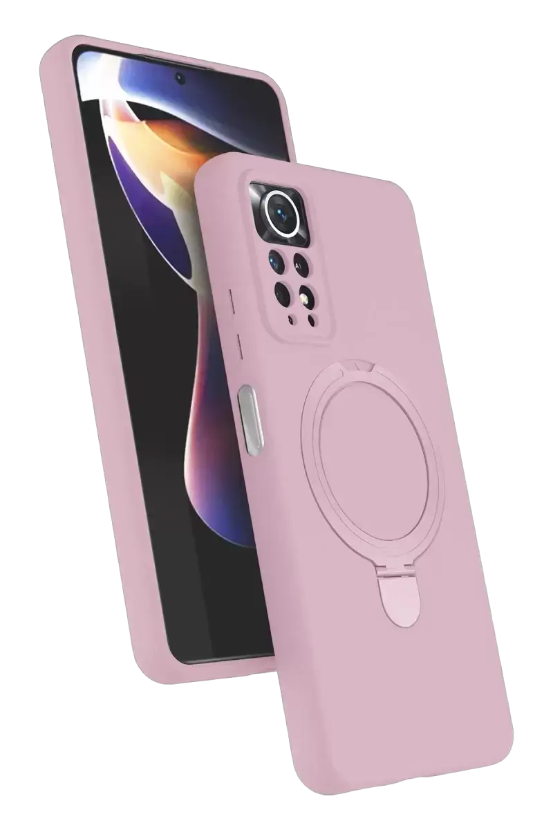 Newface Xiaomi Redmi Note 12 Pro 4g Regal Magsafe Standlı Kapak - Açık Pembe
