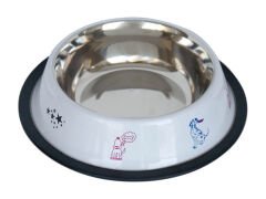 Tommy Köpek Çelik Mama Kabi Beyaz- 16 Oz