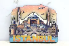Ahşap İstanbul Temalı Magnet - Model 6