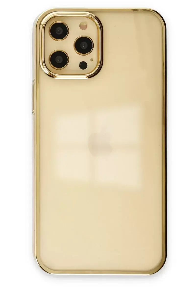 Newface İphone 12 Pro Max Kılıf Element Silikon - Gold