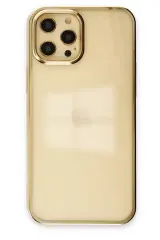 Newface İphone 12 Pro Max Kılıf Element Silikon - Gold