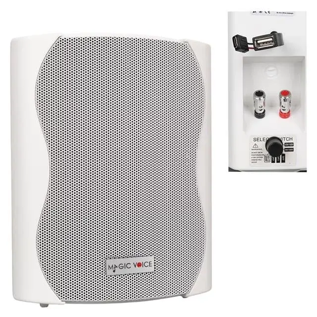 Magicvoice F-lhy4s 4'' (10 Cm) Hat Trafolu Duvar Tipi Sütun Hoparlör (10w Rms / 150w Peak - Mp3 Usb Uyumlu) - Beyaz