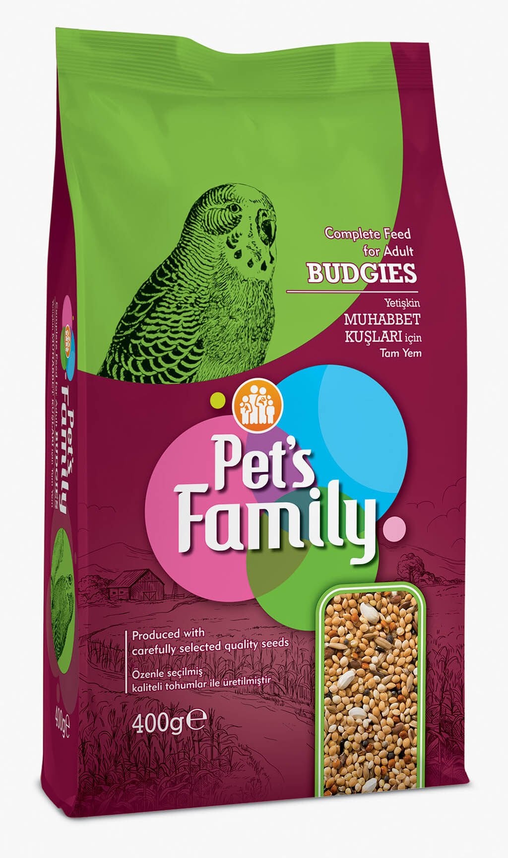 Pets Family Muhabbet Kuş Yemi 400 gr