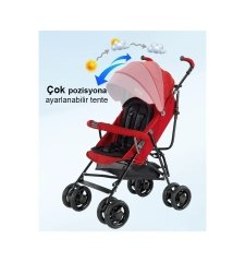 Baby2Go 2012 Eko Baston Bebek Arabası - Kırmızı