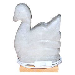 Kuğu Şekilli Doğal Kaya Tuzu Lambası Çankırı Kablolu Ampullü Beyaz 2-3 Kg