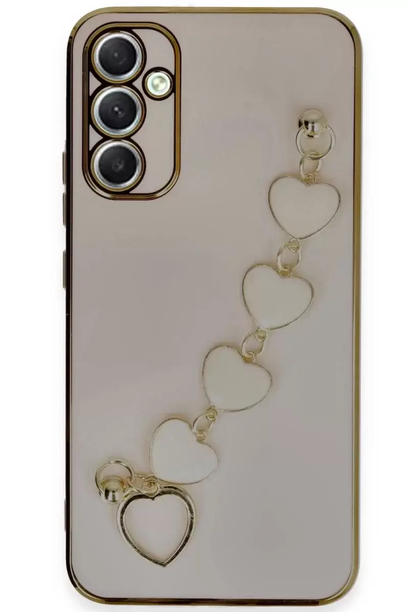 Newface Samsung Galaxy A34 5g Kılıf Esila Silikon - Pudra