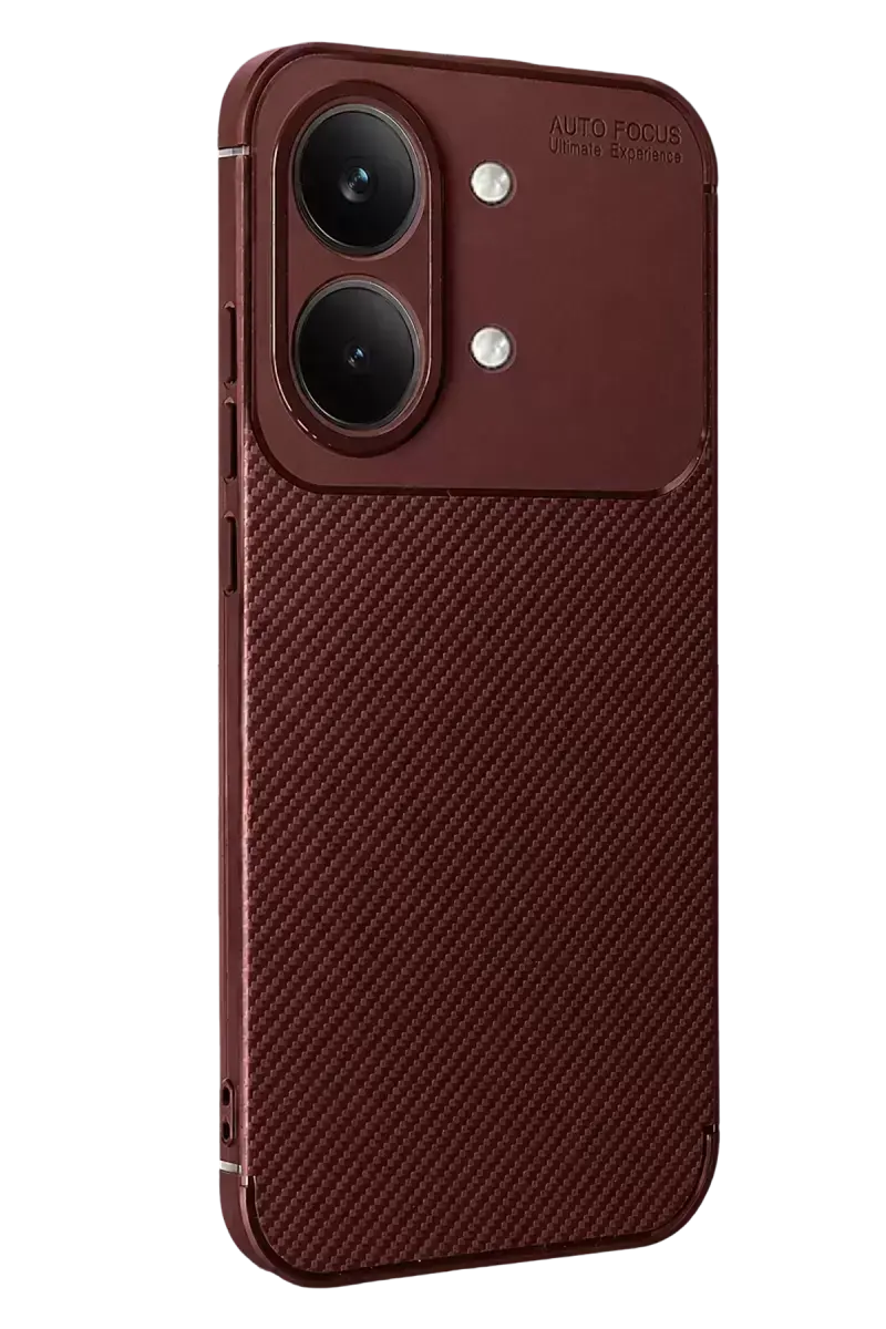 Newface Xiaomi Poco X8 Pro Max Auto Focus Karbon Kapak - Bordo
