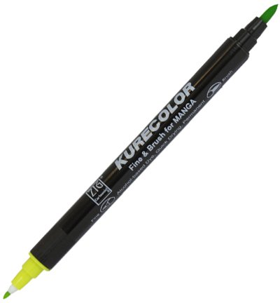 Kurecolor Fine&Brush For Manga Çift Taraflı Kalem N:124 Yellow Green