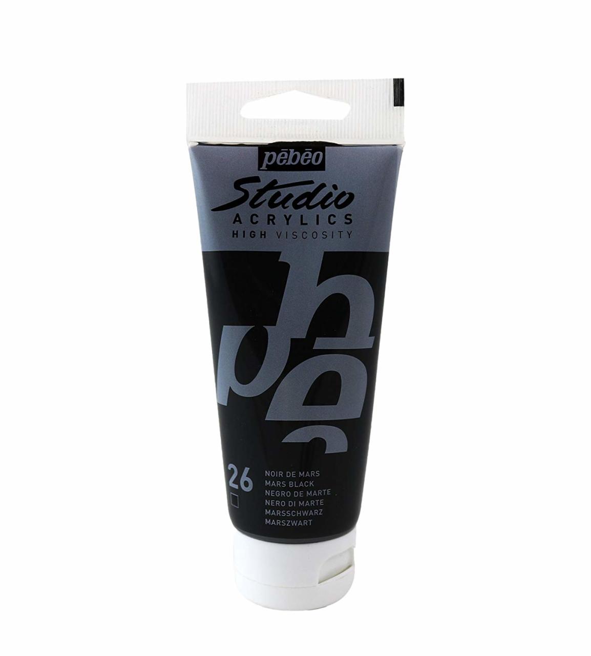 Studio Akrilik Boya - Mars Black - 100ml - N:26