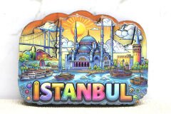 Ahşap İstanbul Temalı Magnet - Model 8